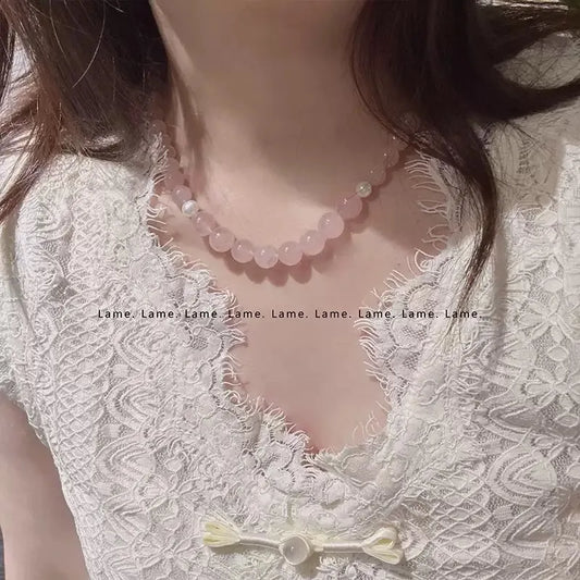 Pink crystal necklace x 100 boxs